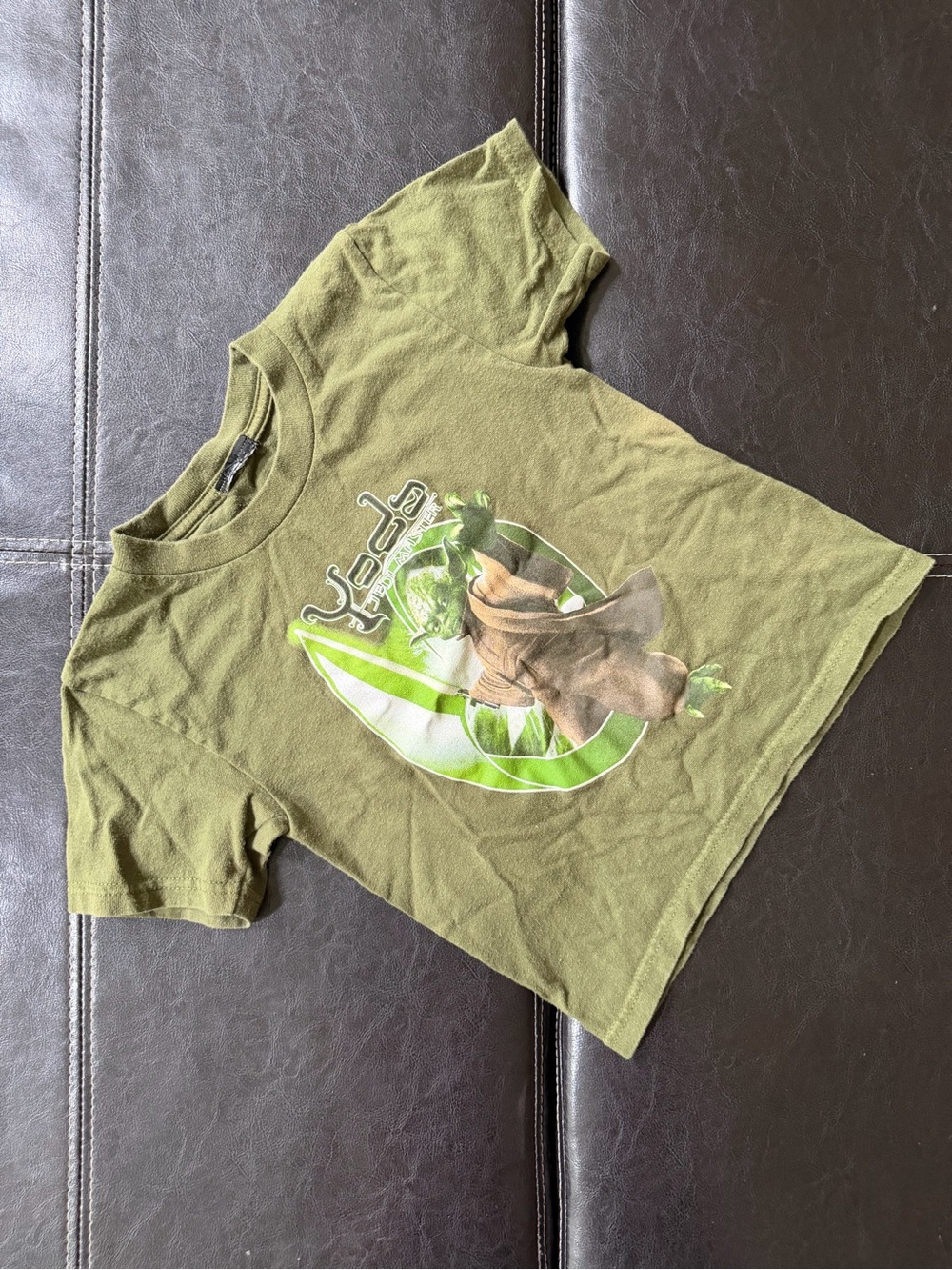 Star Wars - Boy’s Army Green Yoda Graphic Short-Sleeve Tee